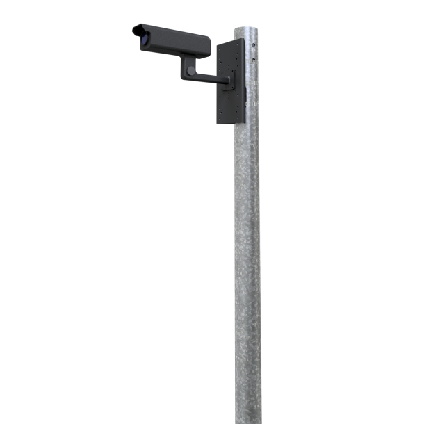 Camera pole SET | made of steel | Accessory: | camera mount, in RAL9011 | see data sheet for further details